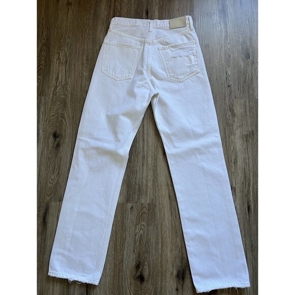 Citizens of Humanity Woman's White Eva Ripped Baggy Jeans Pants Size 26 - Picture 6 of 10